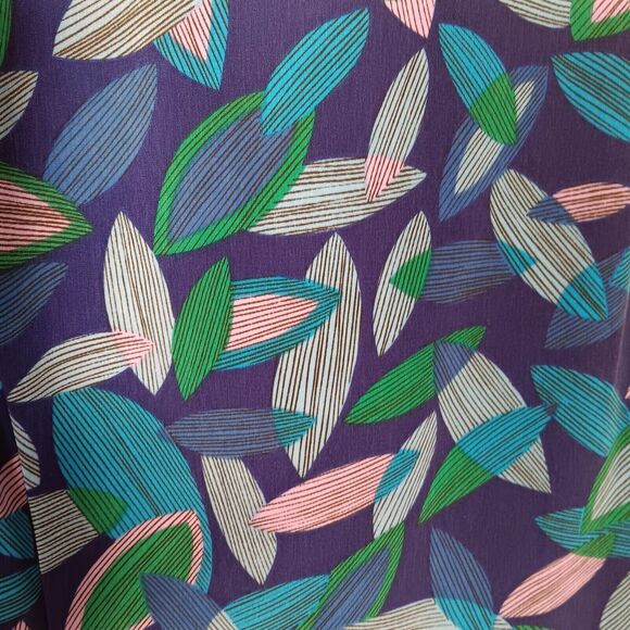 Sag Harbor Shift Dress Sleeveless Petite Print Blue Green Career Size 10P NWT - Picture 8 of 10